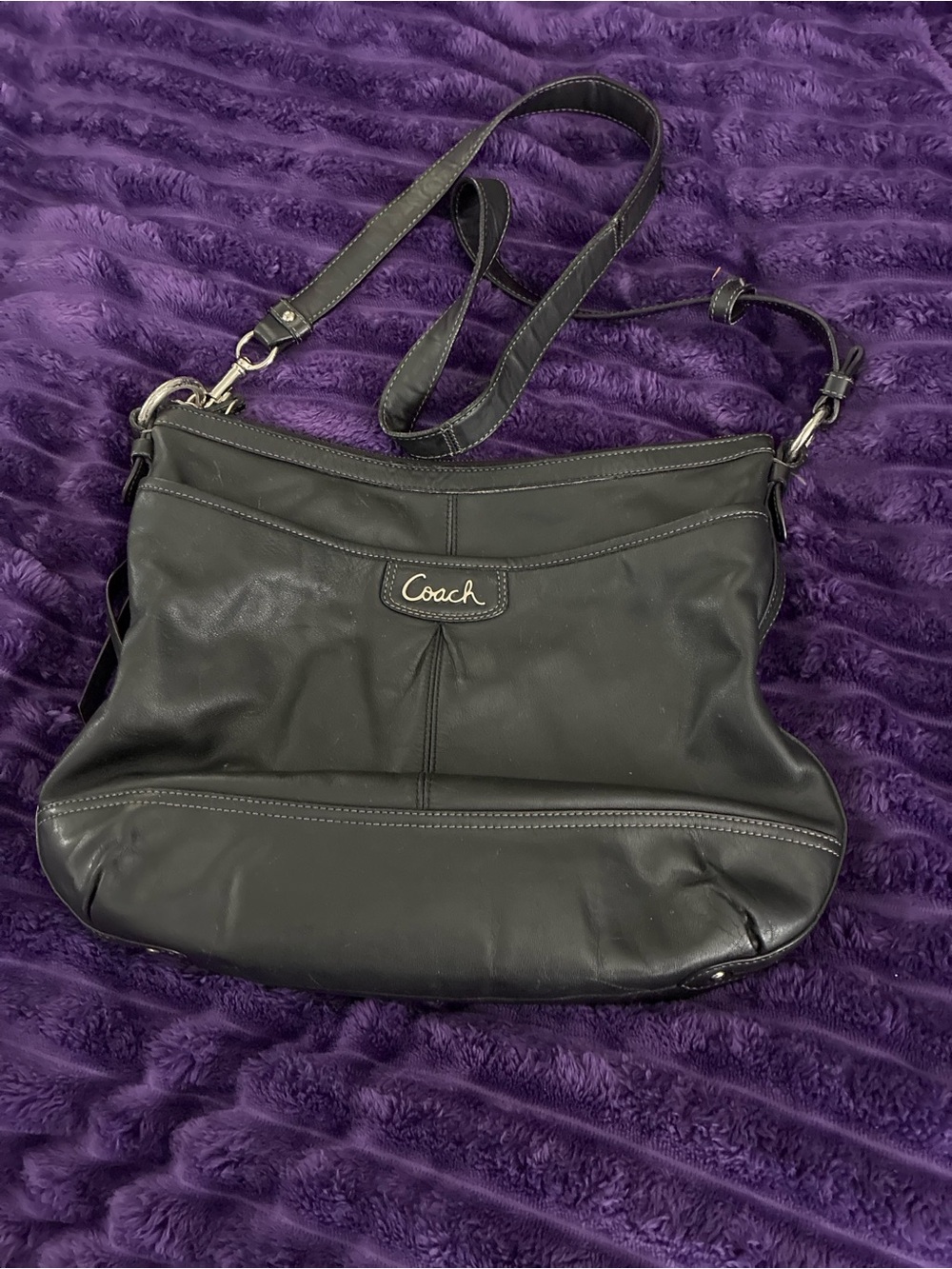 Coach Black Leather Crossbody Bag